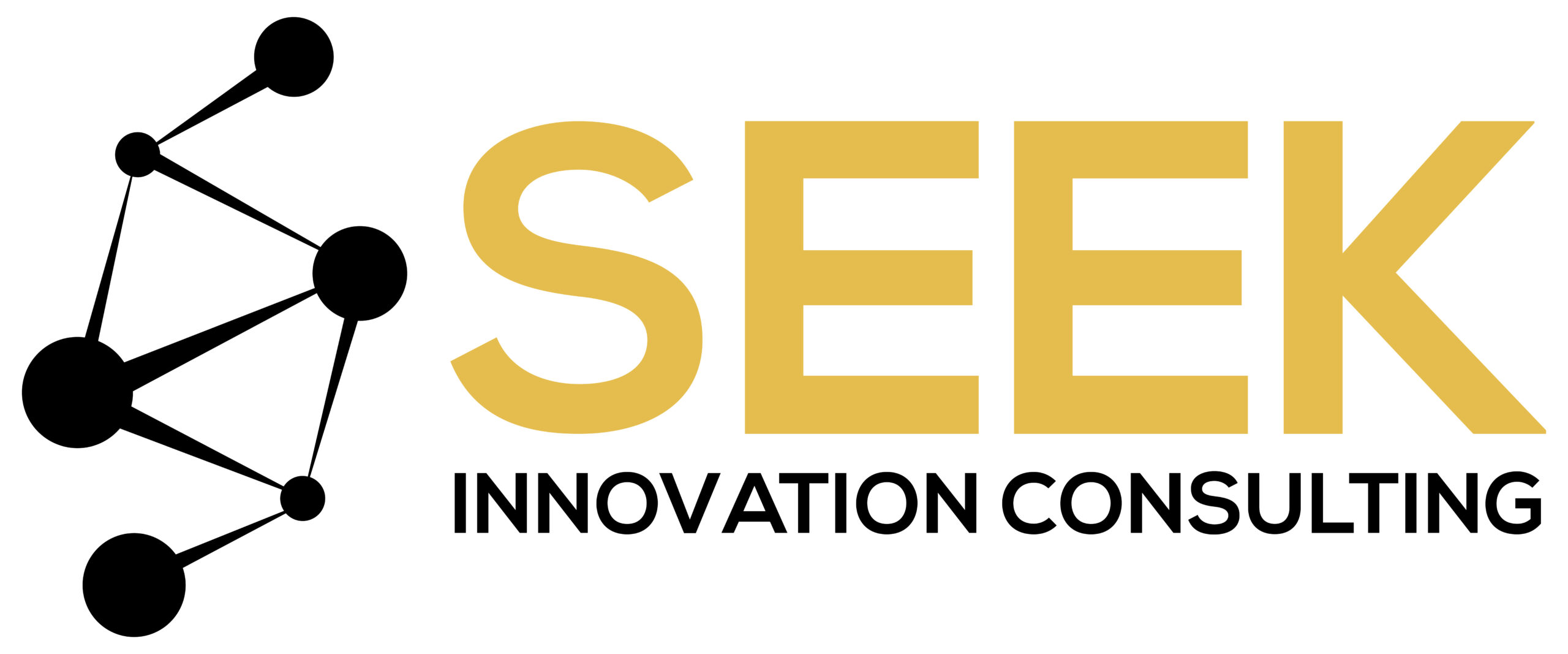 Seek innovation consulting logo Gold and Black